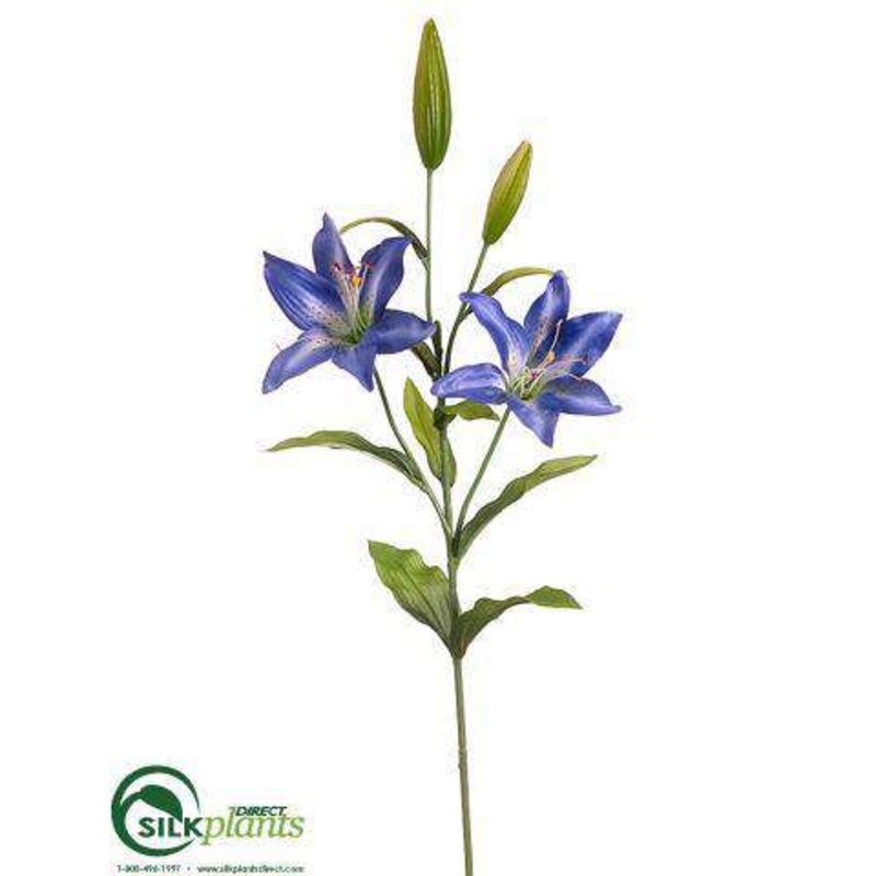 Day Lily Spray – Blue Two Tone – Pack of 12