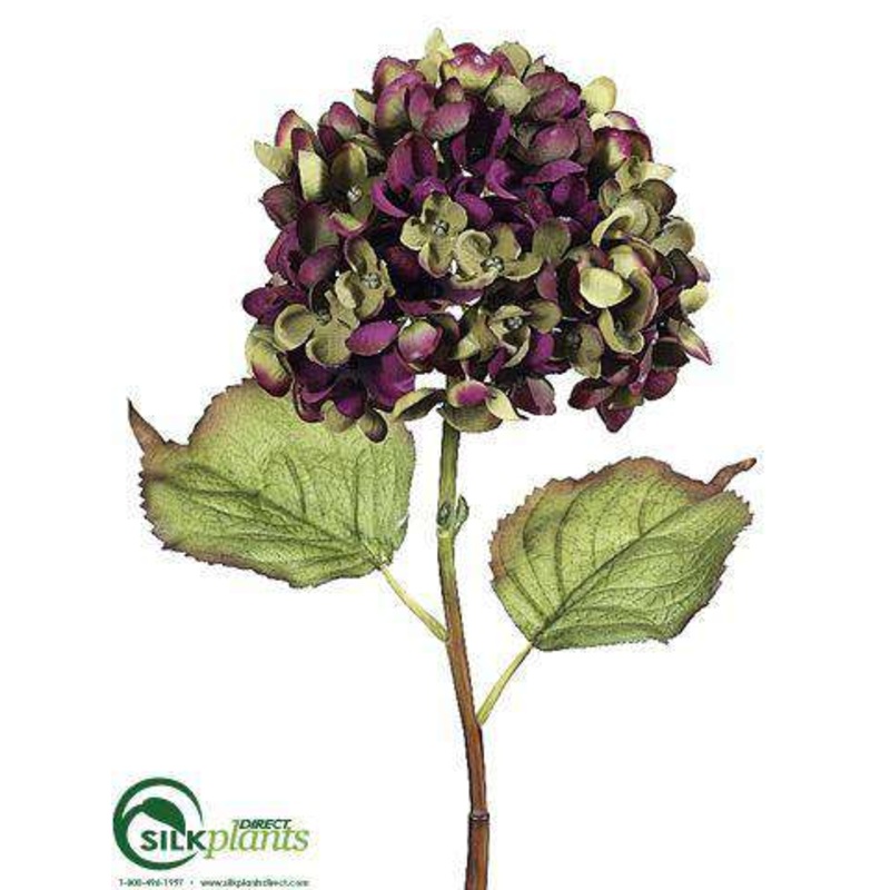 Hydrangea Spray – Burgundy Green – Pack of 12