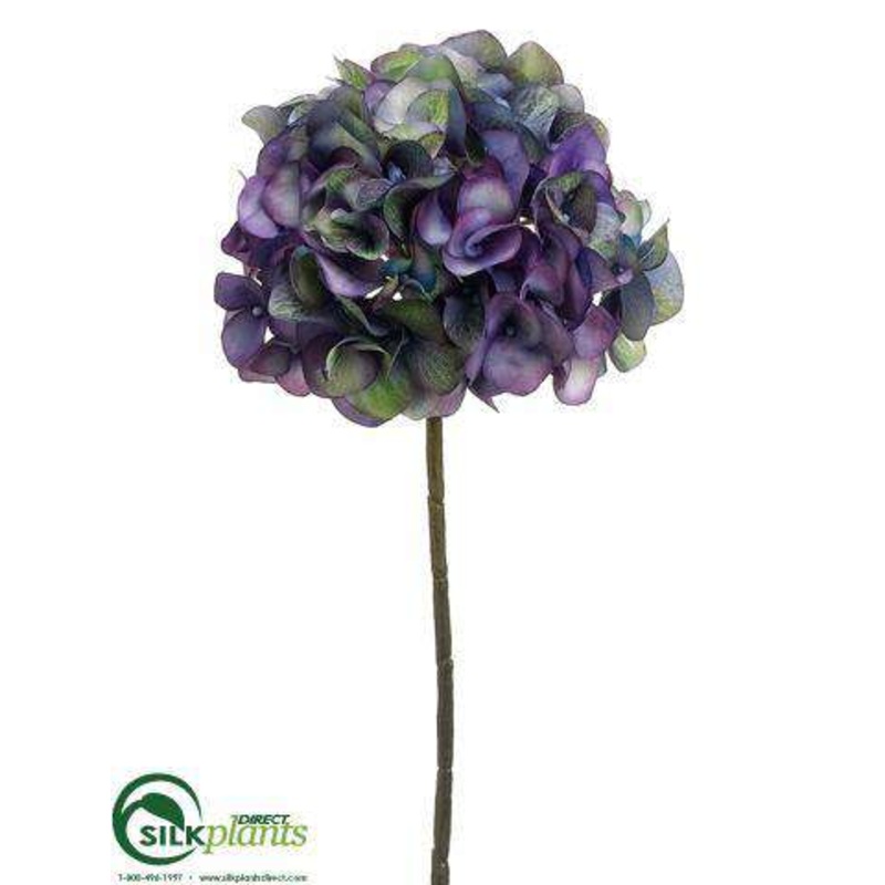 Hydrangea Spray – Purple Green – Pack of 12