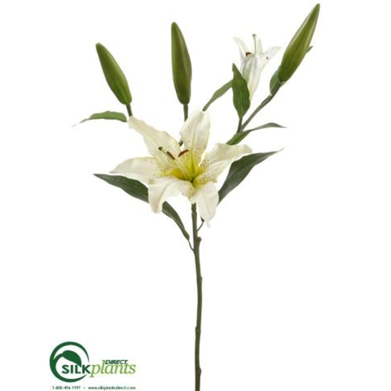 Lily Spray – Cream Green – Pack of 6