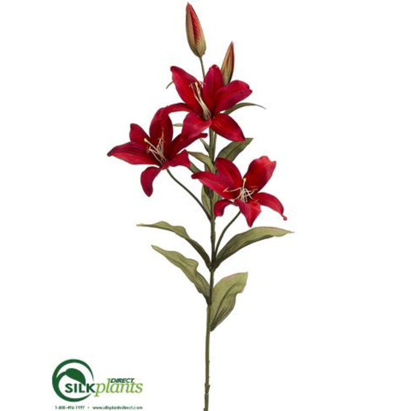 Lily Spray – Flame Brick – Pack of 12