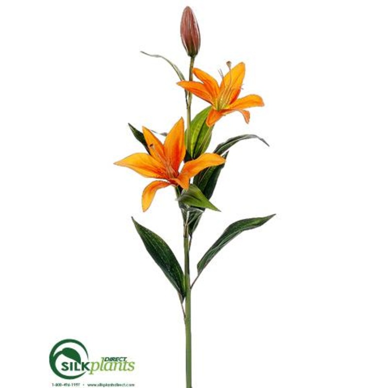 Lily Spray – Orange – Pack of 12