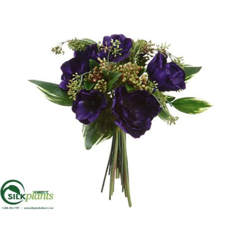 Anemone, Viburnum Berry Bouquet – Purple – Pack of 6