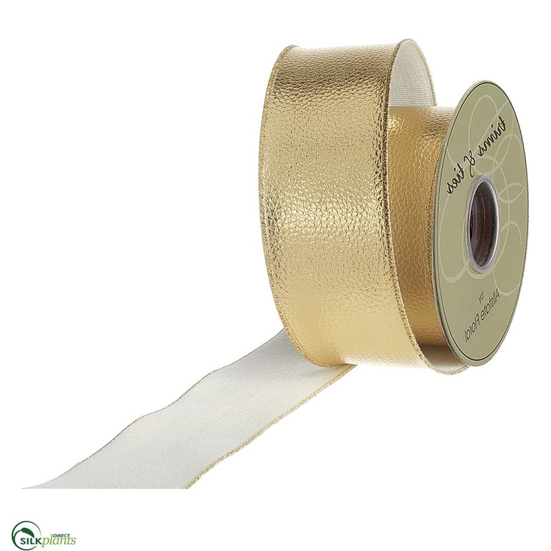 Faux Leather Ribbon – Gold – Pack of 6