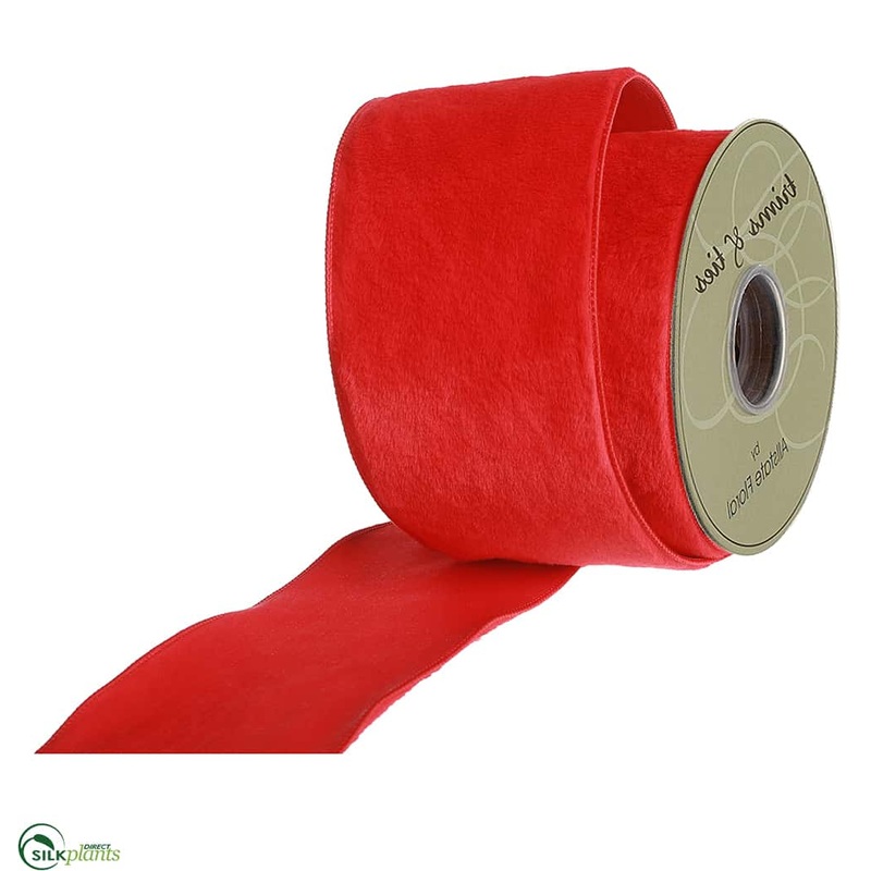 Fur Ribbon – Red – Pack of 6