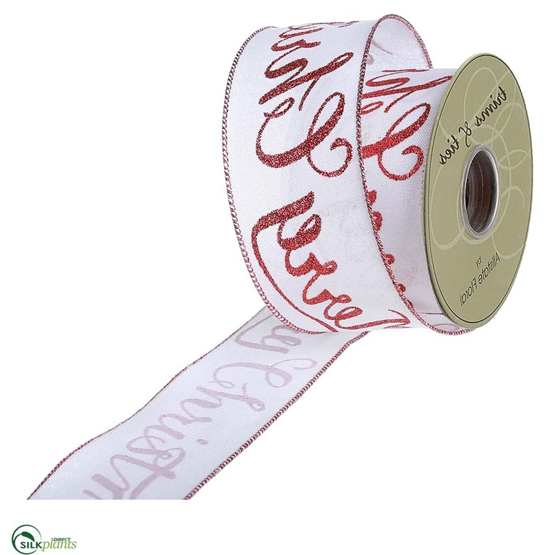 Merry Christmas Ribbon – Red White – Pack of 6