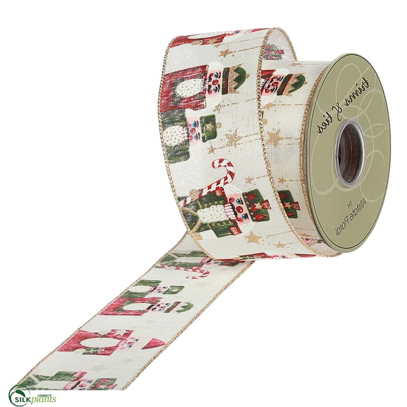 Nutcracker Ribbon – Red White – Pack of 6