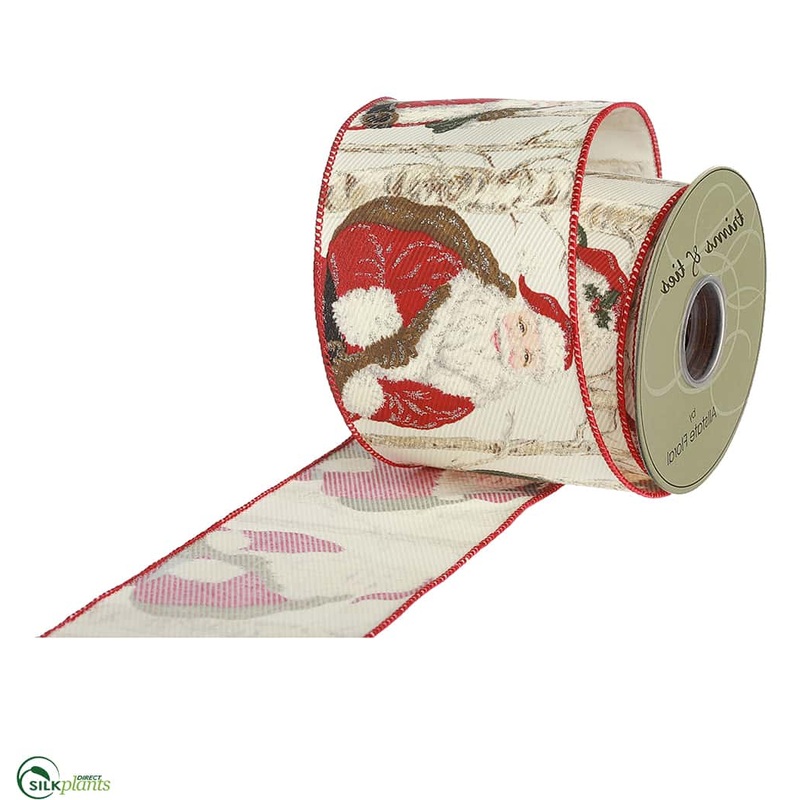 Santa Ribbon – Red White – Pack of 6