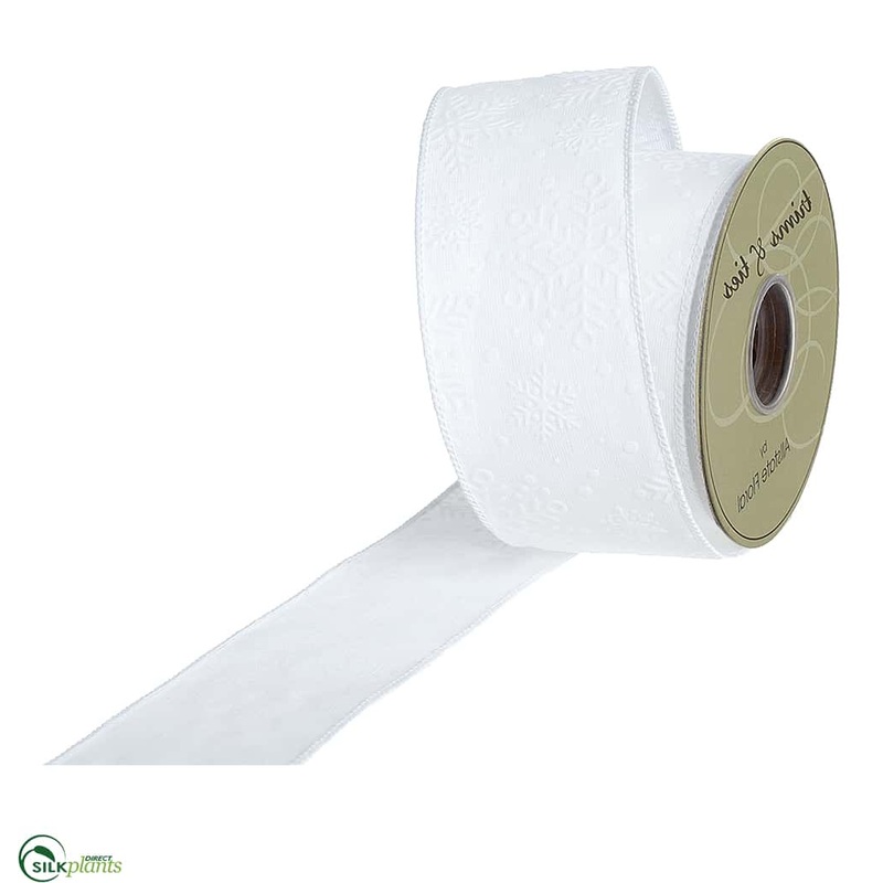 Snowflake Ribbon – White – Pack of 6