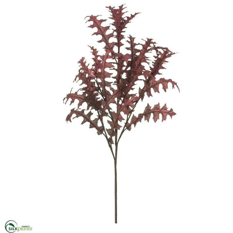 Turkey Oak Leaf Spray – Burgundy – Pack of 12