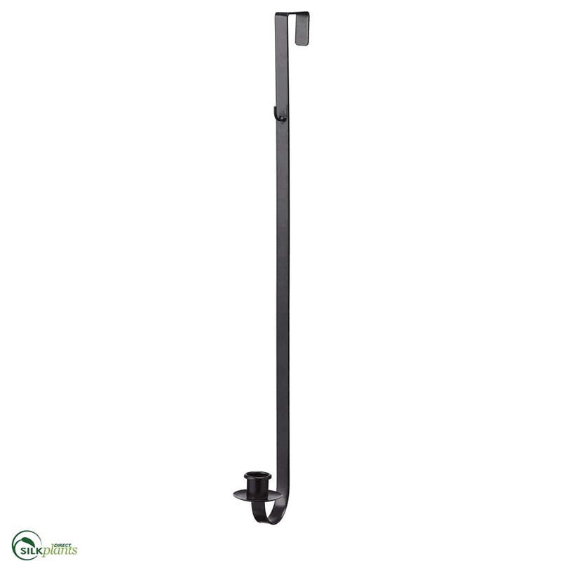 Wreath Holder With Taper Candleholder – Black – Pack of 12