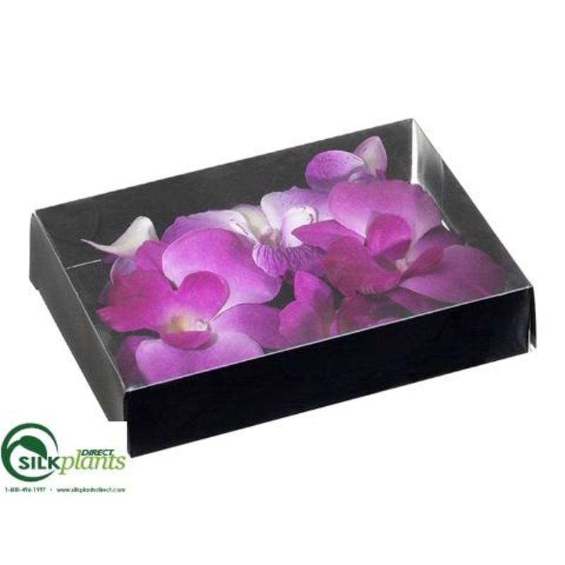 Floating Dendrobium Orchid Flower Head – Purple – Pack of 12