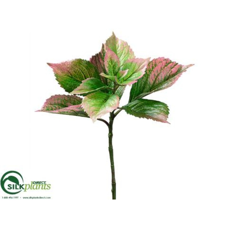 Hydrangea Leaf Spray – Green Pink – Pack of 12