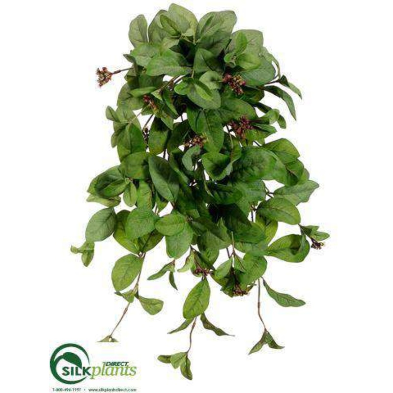 Large Magnolia Leaf Hanging Bush – Green Flocked – Pack of 12