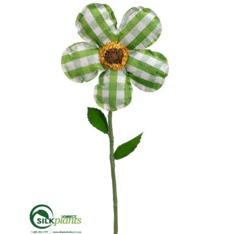 Sunflower Spray – Green White – Pack of 6