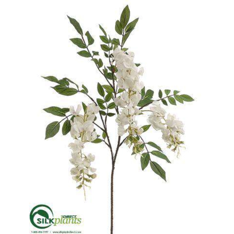 Wisteria Spray – White – Pack of 12