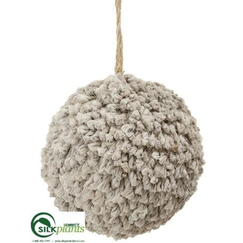 Yarn Ball Ornament – Gray – Pack of 6