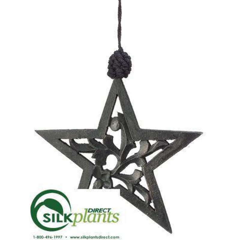 Wood Star Ornament – Black – Pack of 6