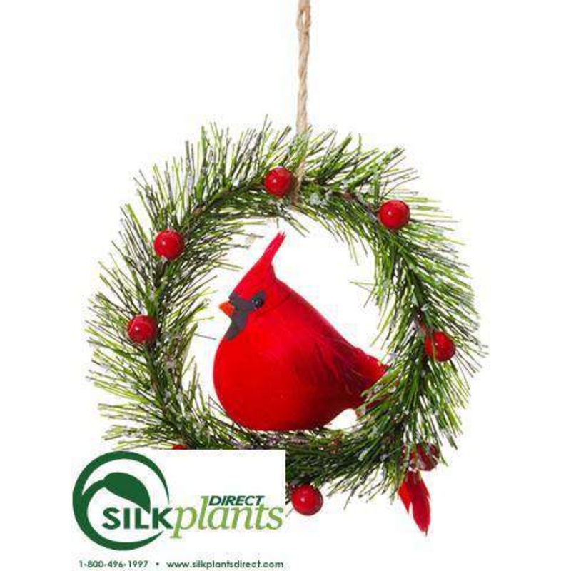 Wreath Ornament – Red – Pack of 6