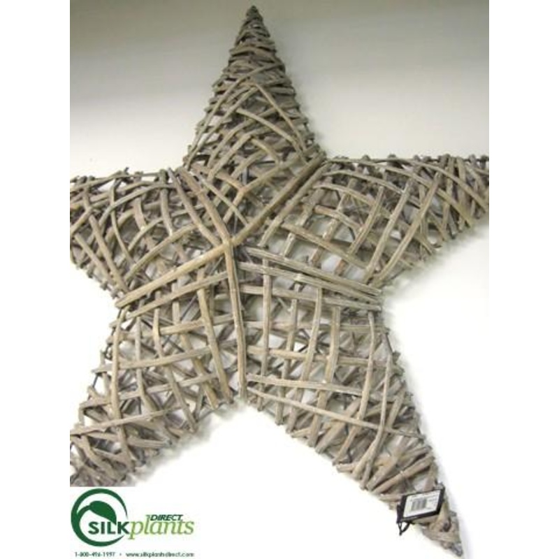Willow Star Ornament – Natural – Pack of 3