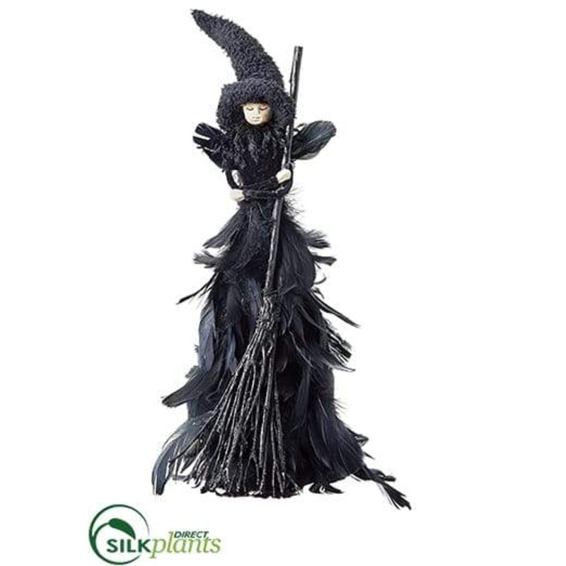 Witch With Broom – Black – Pack of 4