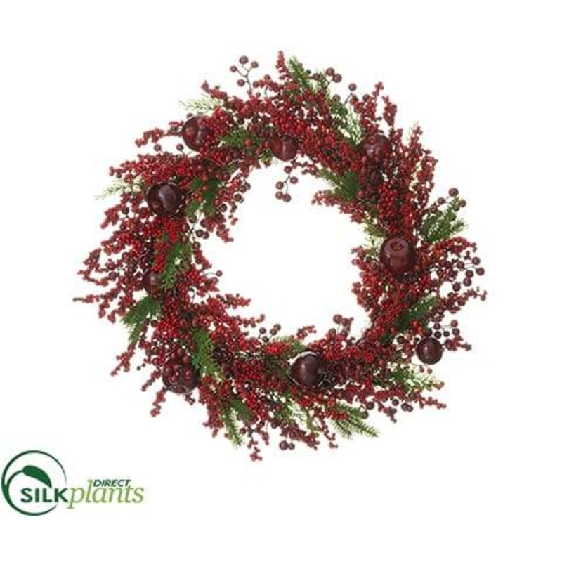 Apple, Berry, Pine Wreath – Red Green – Pack of 1