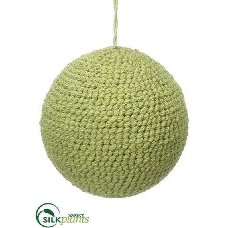 Yarn Ball Ornament – Green – Pack of 3