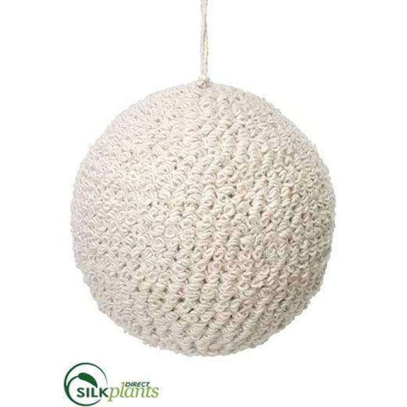 Yarn Ball Ornament – Natural – Pack of 3