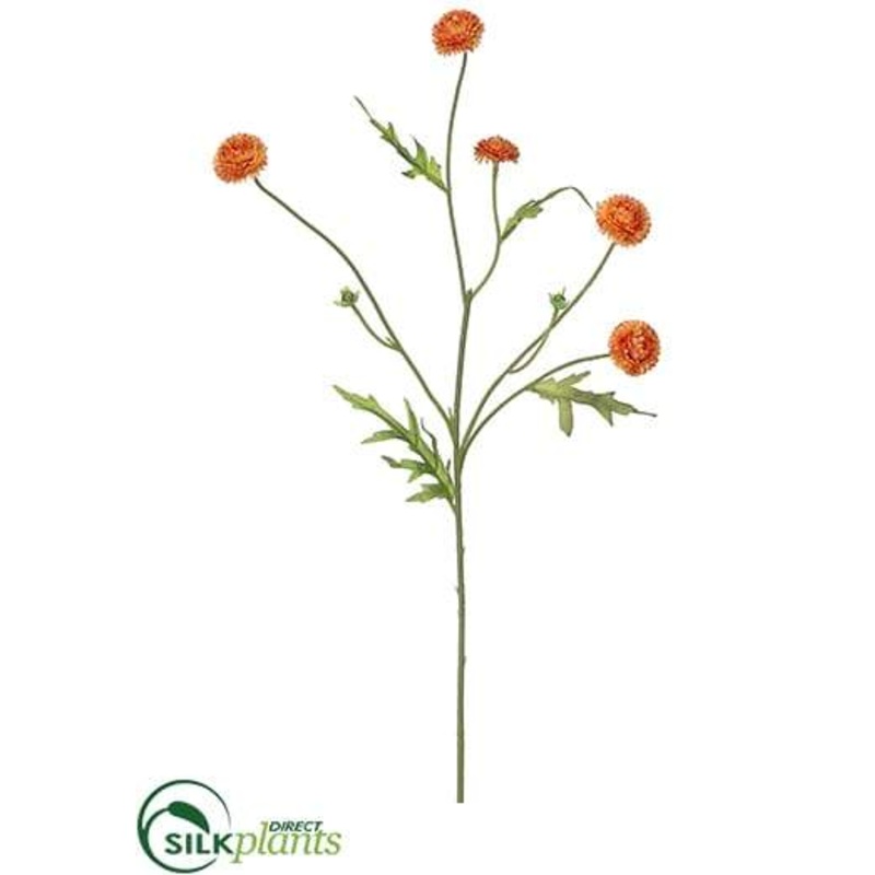 Wild Pompom Spray – Orange – Pack of 24