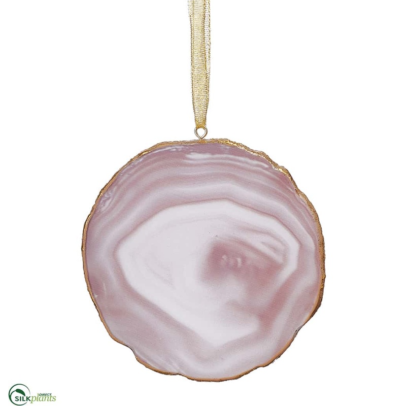 Agate Stone Ornament – Pink Gold – Pack of 6