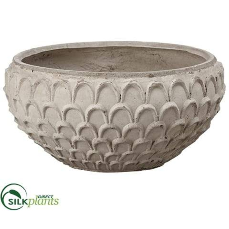Aged Fiber Cement Planter – Beige – Pack of 1
