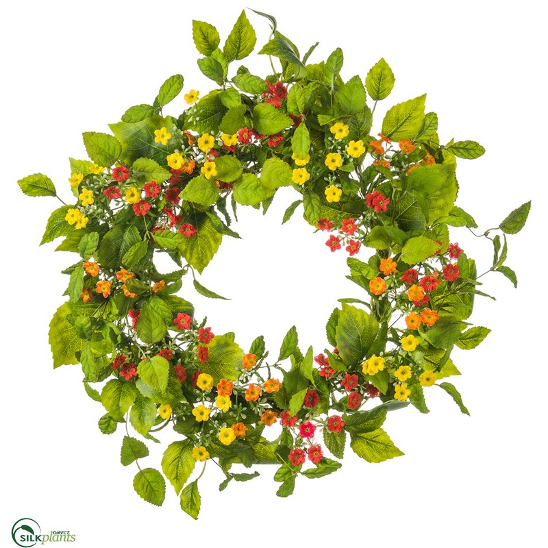 Wildflower Wreath – Orange Red – Pack of 2