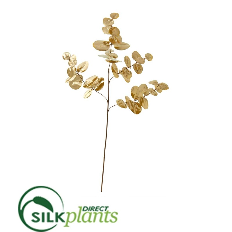 Metallic Eucalyptus Artificial Plant – Gold – Pack of 24