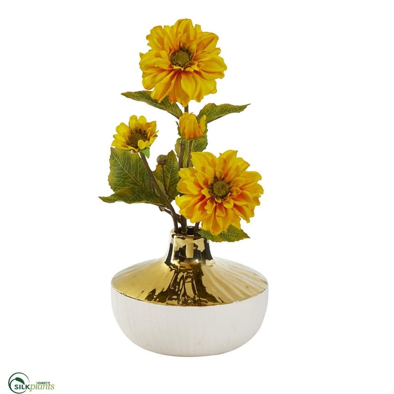 Zinnia Artificial Arrangement – Yellow – Pack of 1