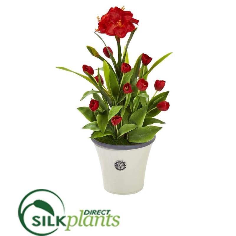 Amaryllis and Tulip Artificial Plant – Pack of 1