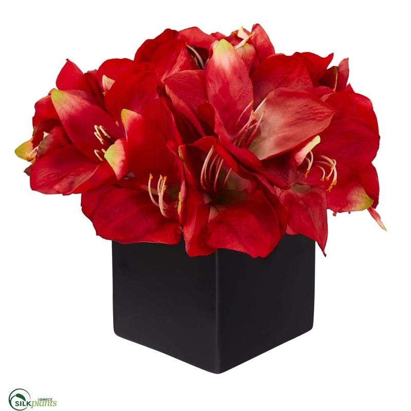 Amaryllis Artificial Arrangement – Red – Pack of 1