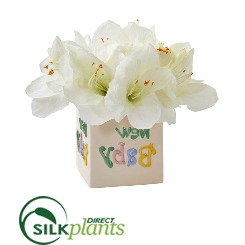 Amaryllis Artificial Arrangement – White – Pack of 1