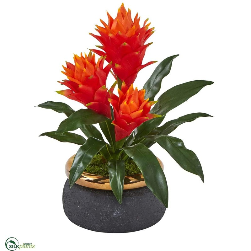 Triple Bromeliad Artificial Plant – Pack of 1