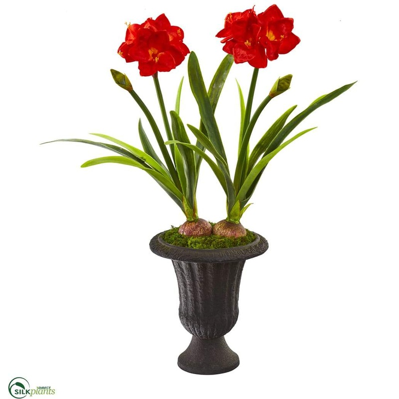 Double Amaryllis Artificial Plant – Pack of 1