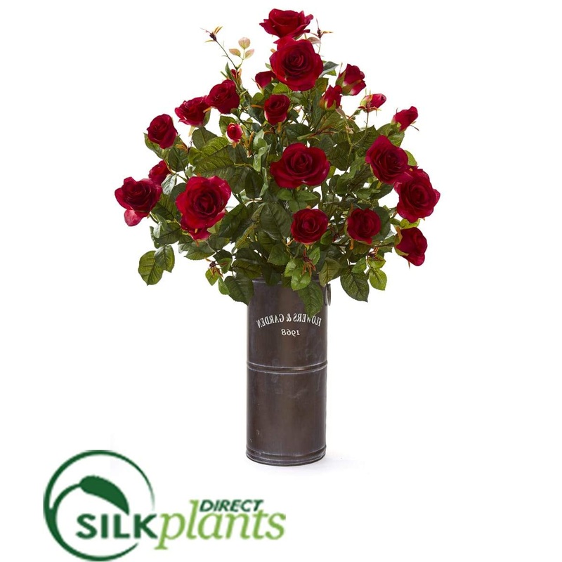 Garden Rose Artificial Plant – Red – Pack of 1