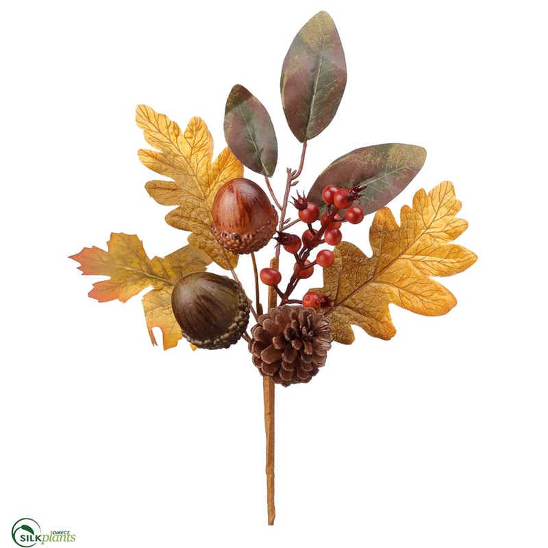 Acorn, Pine Cone, Maple Pick – Green Brown – Pack of 12