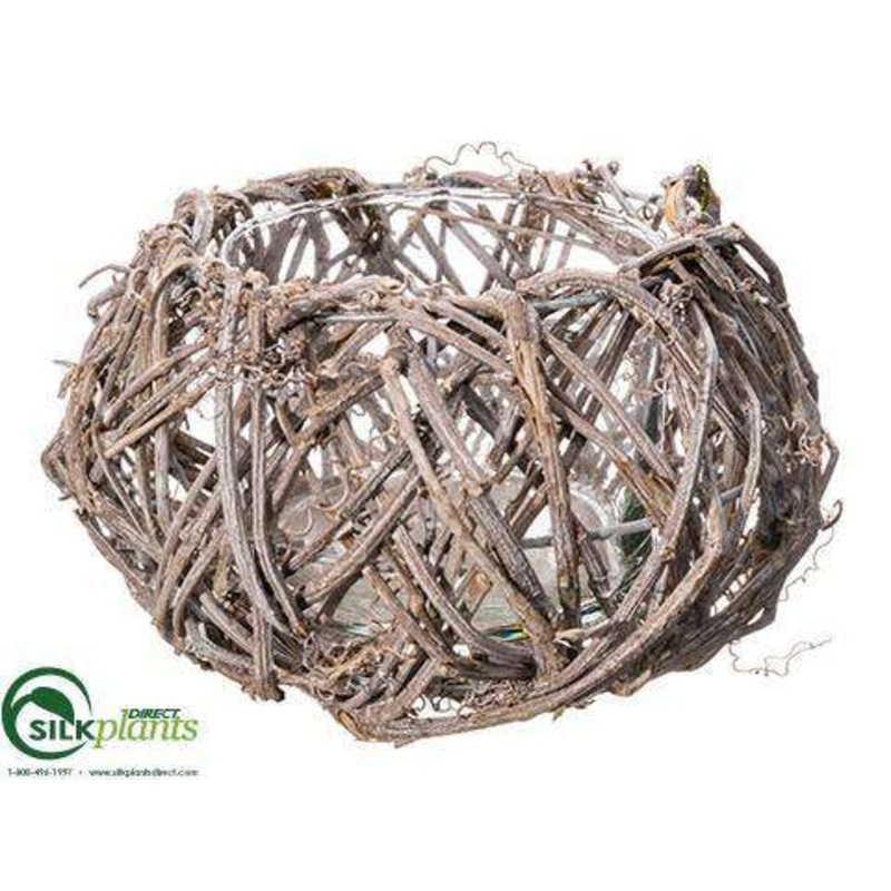 Woven Vine Glass Container – Natural – Pack of 8