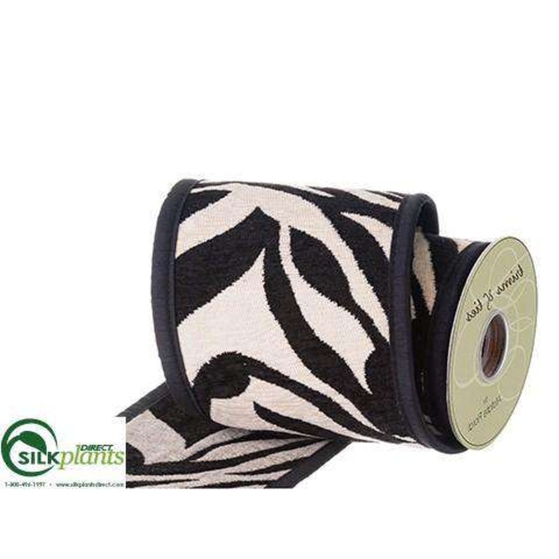 Zebra Ribbon – Black Ivory – Pack of 4
