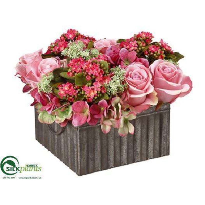 Rose, Kalanchoe Arrangement – Rose Beauty – Pack of 1