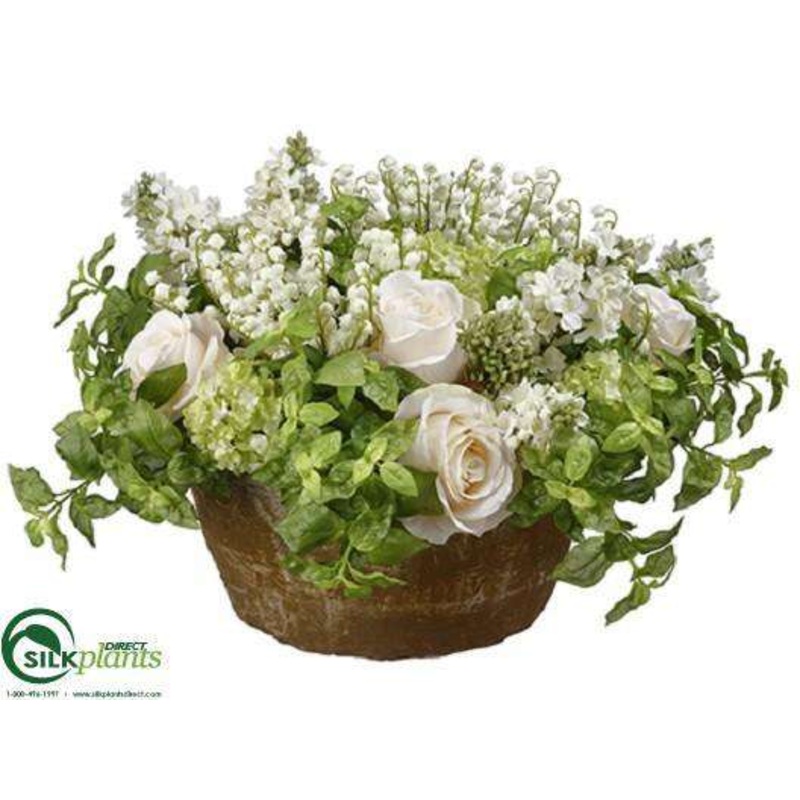 Rose, Lily of The Valley Arrangement – Cream Green – Pack of 1