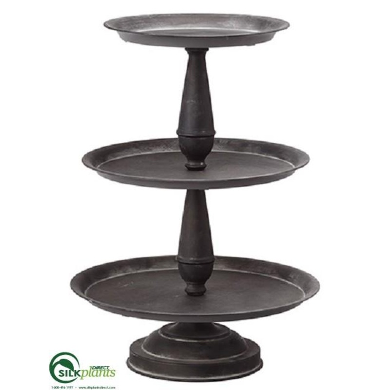 3-Tier Plate – Gray – Pack of 4