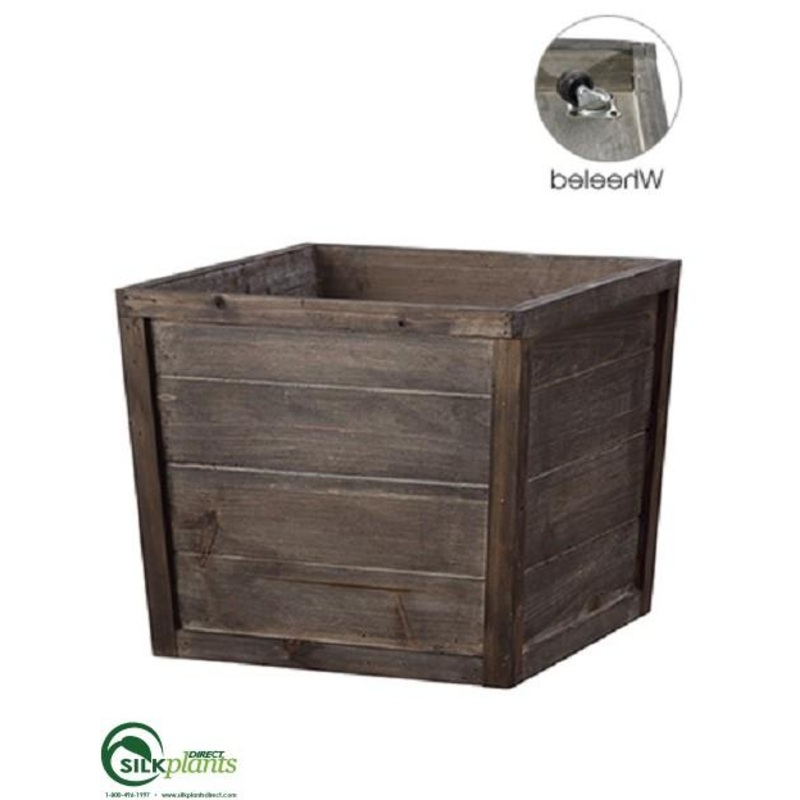 Wood Planter – Brown – Pack of 3