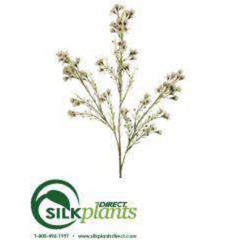 Wax Flower Spray – Cream White – Pack of 12