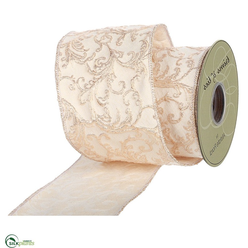 Acanthus Jacquard Ribbon – Gold – Pack of 6